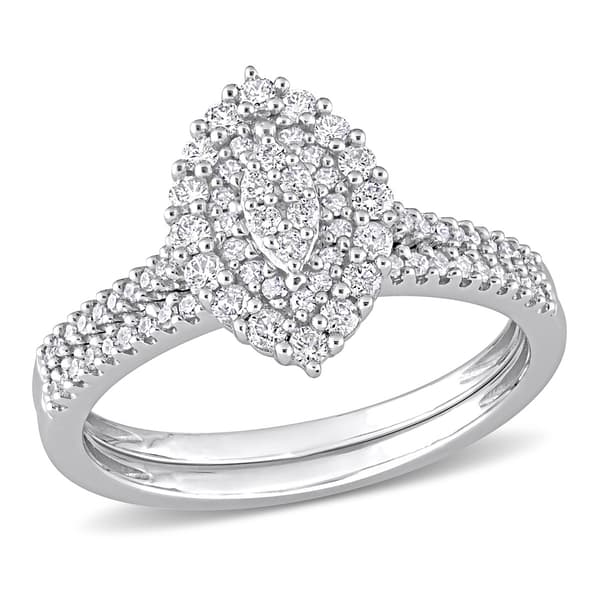 Diamond Classics(tm) 10kt. White Gold 1/2ctw. Diamond Bridal Set - image 