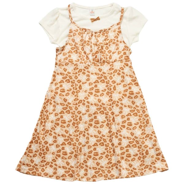 Girls (7-16) Sweet Butterfly® Ribbed Tee & Yummy Leopard Jumper