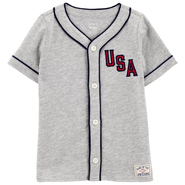 Toddler Boy Carter''s&#40;R&#41; USA Varsity Button Down Shirt