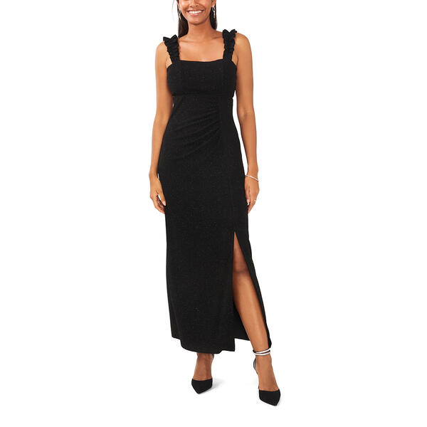 Womens MSK Sleeveless Ruched Strap Side Slit Maxi Dress - image 
