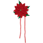Northlight Red Poinsettia Tie-On Christmas Tree Topper - image 3