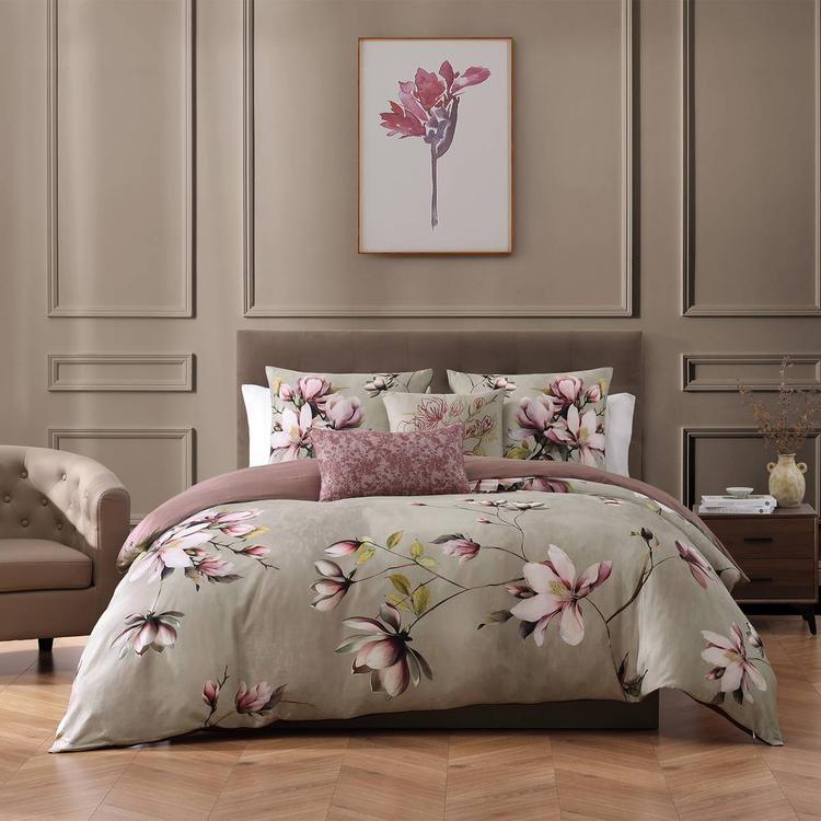 Bebejan® Purple Lilies Cotton 5pc. Reversible Comforter Set
