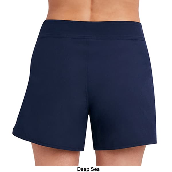 Womens Nautica 4.5 inch Board Shorts Swim Bottoms - Deep Sea