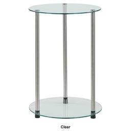 Convenience Concepts Designs2Go Glass 2 Tier Round End Table