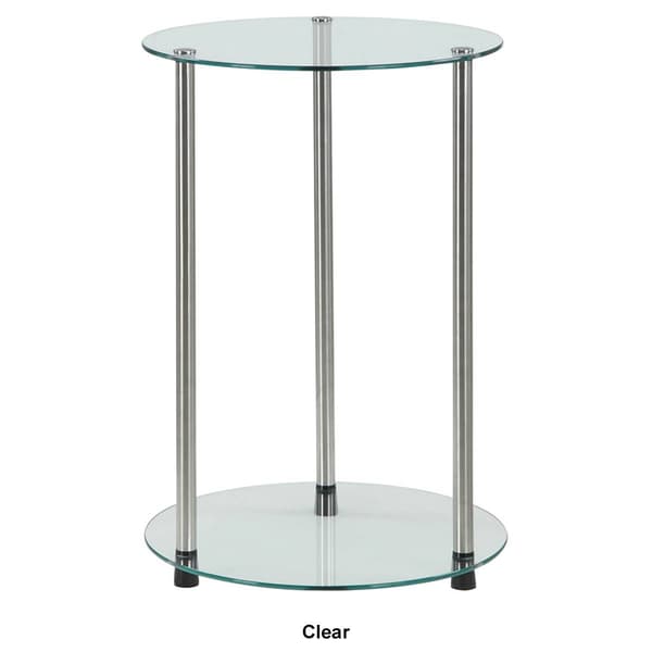 Convenience Concepts Designs2Go Glass 2 Tier Round End Table