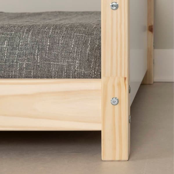 South Shore Sweedi White & Natural Twin House Bunk Bed