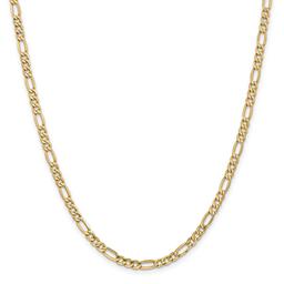 Mens Gold Classics™ 4.40mm. 14k Semi Solid Figaro Chain Bracelet