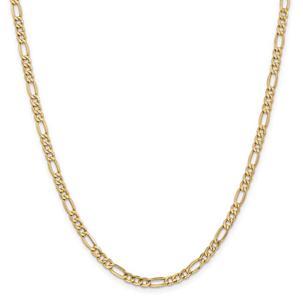 Mens Gold Classics&#8482; 4.40mm. 14k Semi Solid Figaro Chain Bracelet