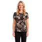 Womens AK Anne Klein Short Tulip Sleeve Floral Leaf Blouse - image 1
