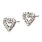 Pure Fire 14kt. White Gold Lab Grown Diamond Open Heart Earrings - image 2