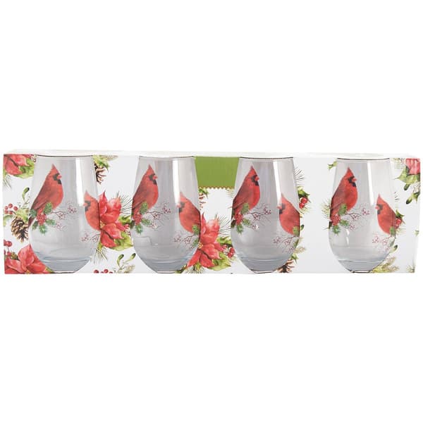 Home Essentials Cardinal Stemless Wine Glasses - Set of 4 - image 