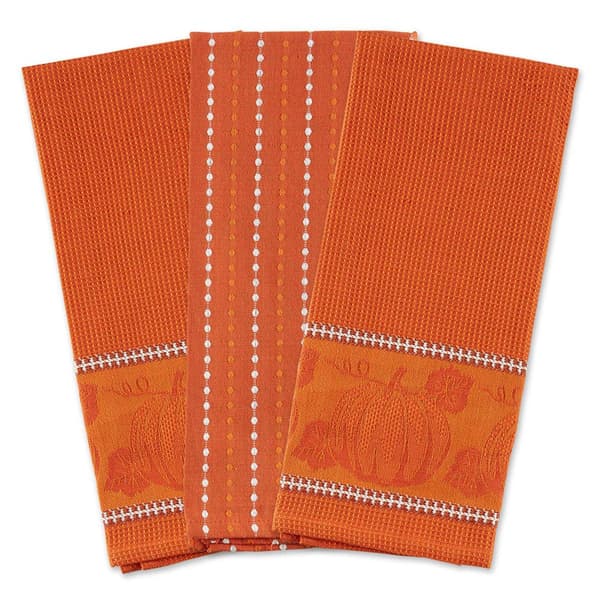 DII&#40;R&#41; Harvest Embellished Dish Towel Set Of 3