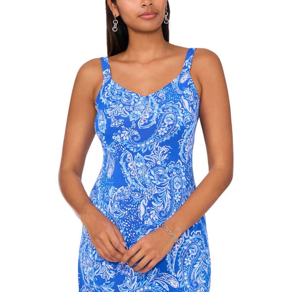 Womens MSK Sleeveless Paisley Side Slit Midi Dress Boscov s