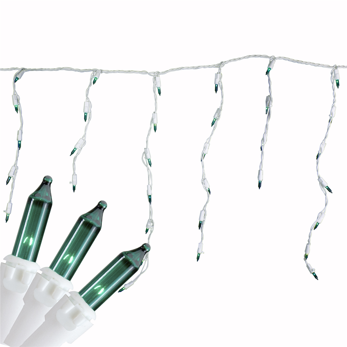 Northlight 3.5ft. 100ct. Green Mini Icicle Christmas Lights