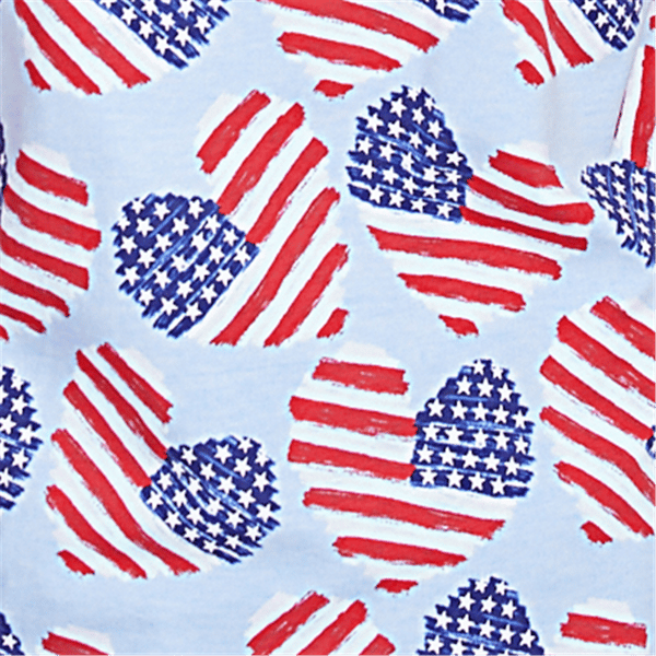Womens Alfred Dunner Land of the Free Flag Hearts Tee