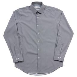 Mens Christian Aujard Fitted Dress Shirt - Black/White Plaid