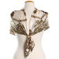 Womens Jessica McClintock Chain Animal Scarf with Pearl Ring - image 1