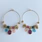 Ashley Cooper(tm) Multi Color Beaded Dangle Hoop Earrings - image 1