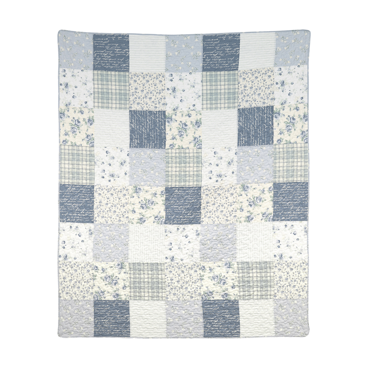 Donna Sharp Blue Pastures Cotton Quilted Throw