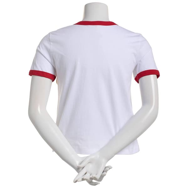 Juniors Attitude Not Included Gingham Cherry Ringer Tee