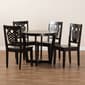 Baxton Studio Salida Dark Brown Finished Wood 5pc. Dining Set - image 8