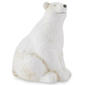 K&K Interiors 6.5in. Snowy Glitter Sitting Polar Bear - image 1
