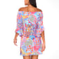 Petite MSK Off Shoulder Abstract Ruffle Bell Sleeve Dress - image 2