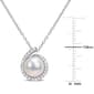 Gemstone Classics&#8482; Pearl & Diamond Halo Pendant - image 3