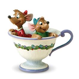Jim Shore Disney Traditions Jaq and Gus in Tea Cup