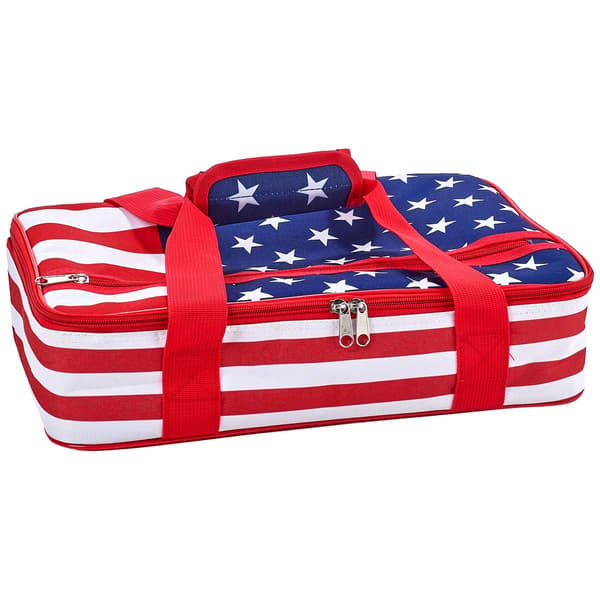 Home Essentials 16 In Americana Casserole Tote - image 