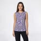 Womens Kasper Sleeveless Keyhole Neck Floral Petal Blouse - image 1