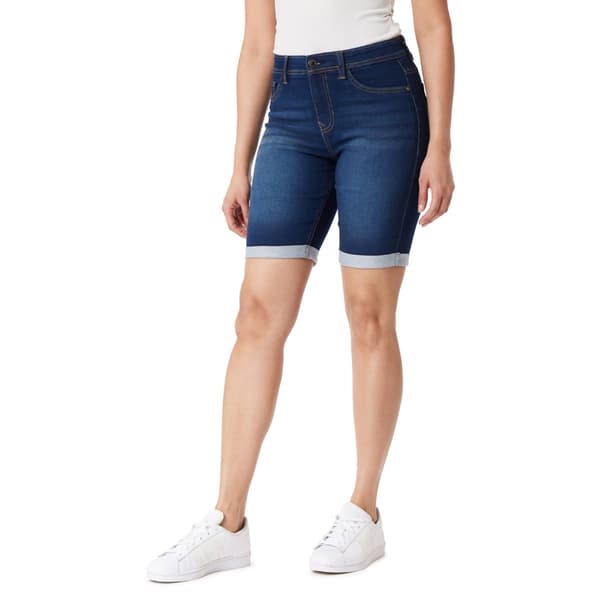 Womens Angels Forever Young Roll Hem Bermuda Denim Shorts