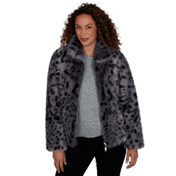 Womens Skyes the Limit Icy Blue Sparkle Leopard Jacket