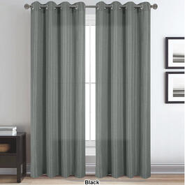 Modern Antiquity Faux Linen Grommet Panel Curtain
