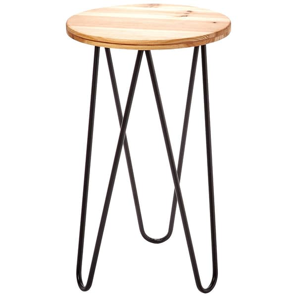 Place & Time Wood/Metal 20.5in. Plant Stand Table - image 