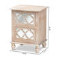 Baxton Studio Celia Rustic French Country 2 Drawer Nightstand - image 9