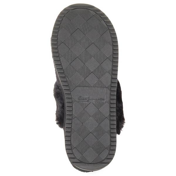 Womens Dearfoams® Cable Knit Scuff Slippers