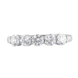 Nova Star® White Gold 5 Stone Lab Grown Diamond Anniversary Ring