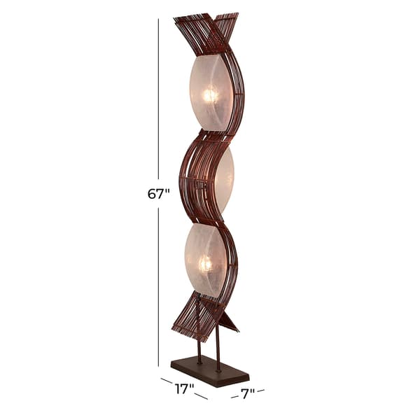 9th & Pike&#174; Brown Bamboo Coastal Floor Lamp