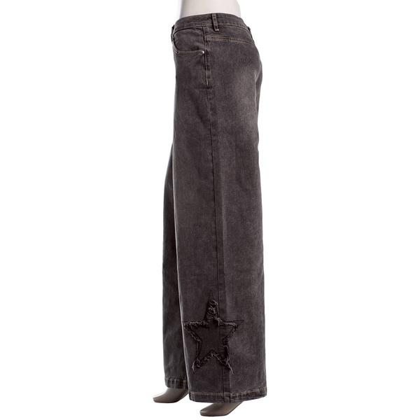 Juniors Madden Girl Star Patch Loose Fit Jeans