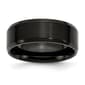 Mens Gentlemen's Classics&#40;tm&#41; Black IP and Beveled Edge Wedding Band - image 1