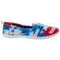 Womens Ashley Blue Americana Canvas Tie Dye Slip On Flats - image 2
