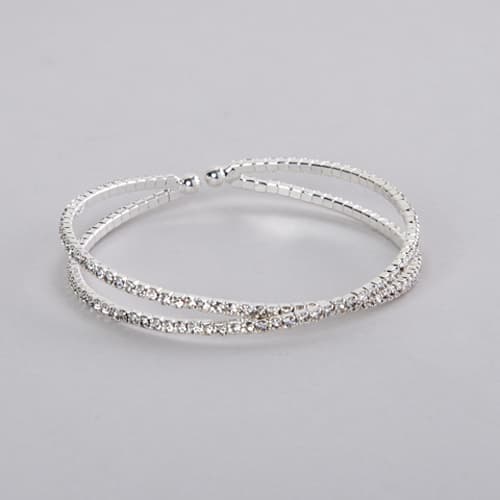 Rosa Rhinestones Mini X Rhinestone Bangle Bracelet