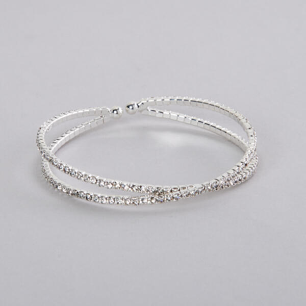 Rosa Rhinestones Mini X Rhinestone Bangle Bracelet - image 