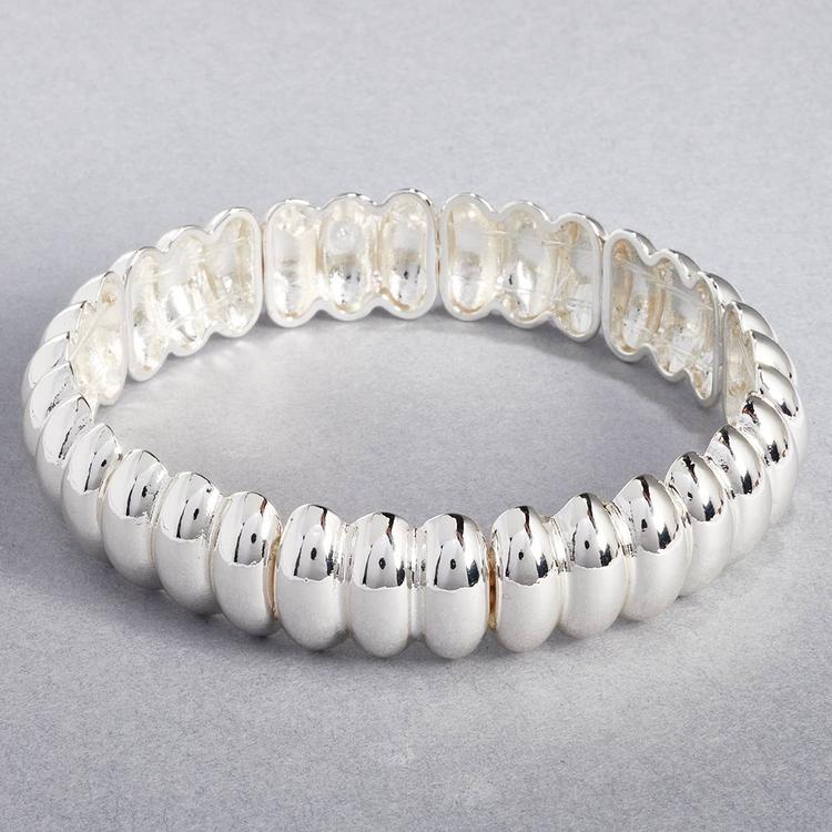 Design Collection Silver-Plated Stretch Bracelet