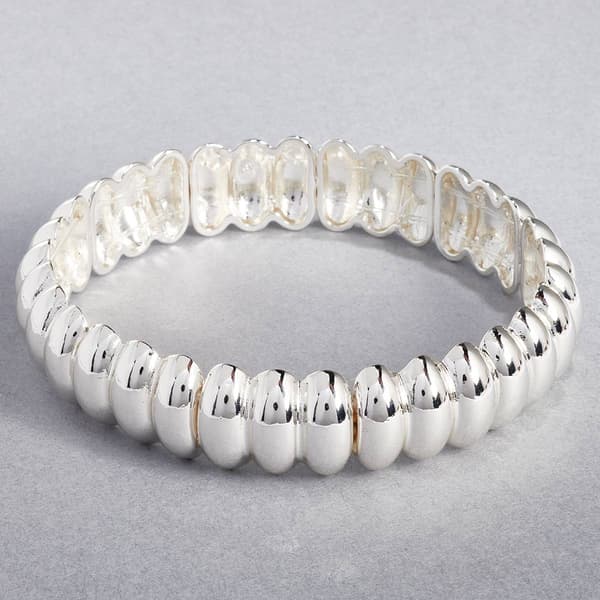 Design Collection Silver-Plated Stretch Bracelet - image 