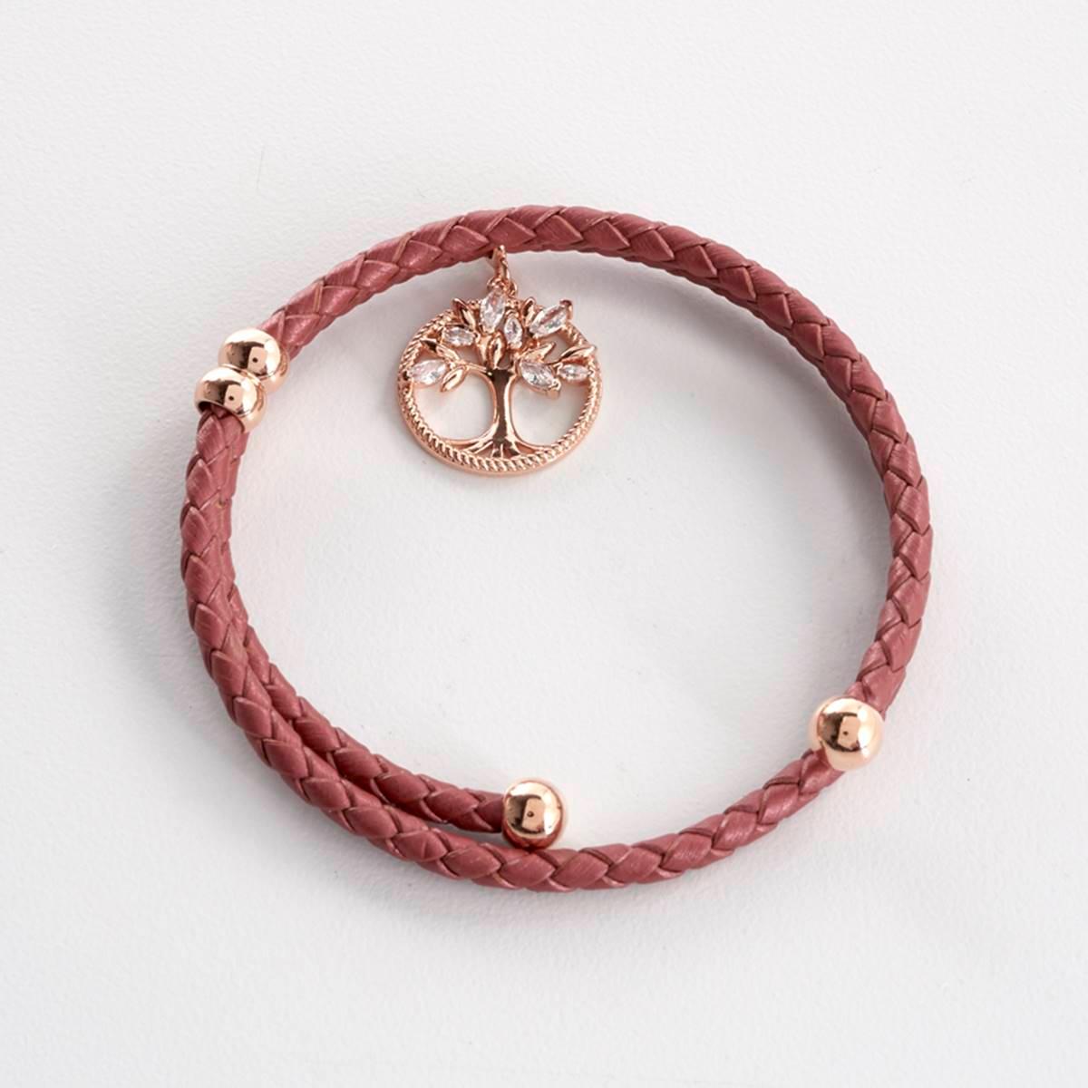 Beautiful Blessings Inspirational Tree Leather Coil Bracelet