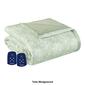 Micro Flannel&#174; Reverse to Sherpa Toile Heated Blanket - image 3