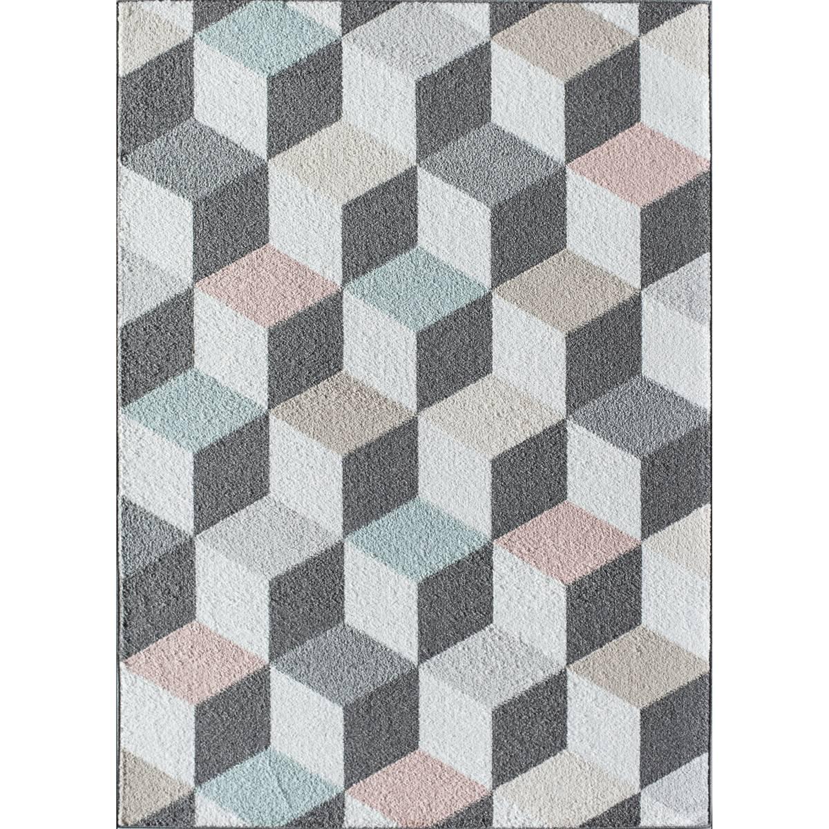 Rugs America™ Miko Earl Grey Geometric Contemporary Area...