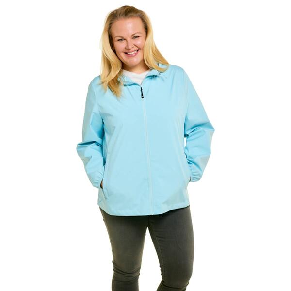 Plus Size Big Chill Packable Bonded Windbreaker - image 